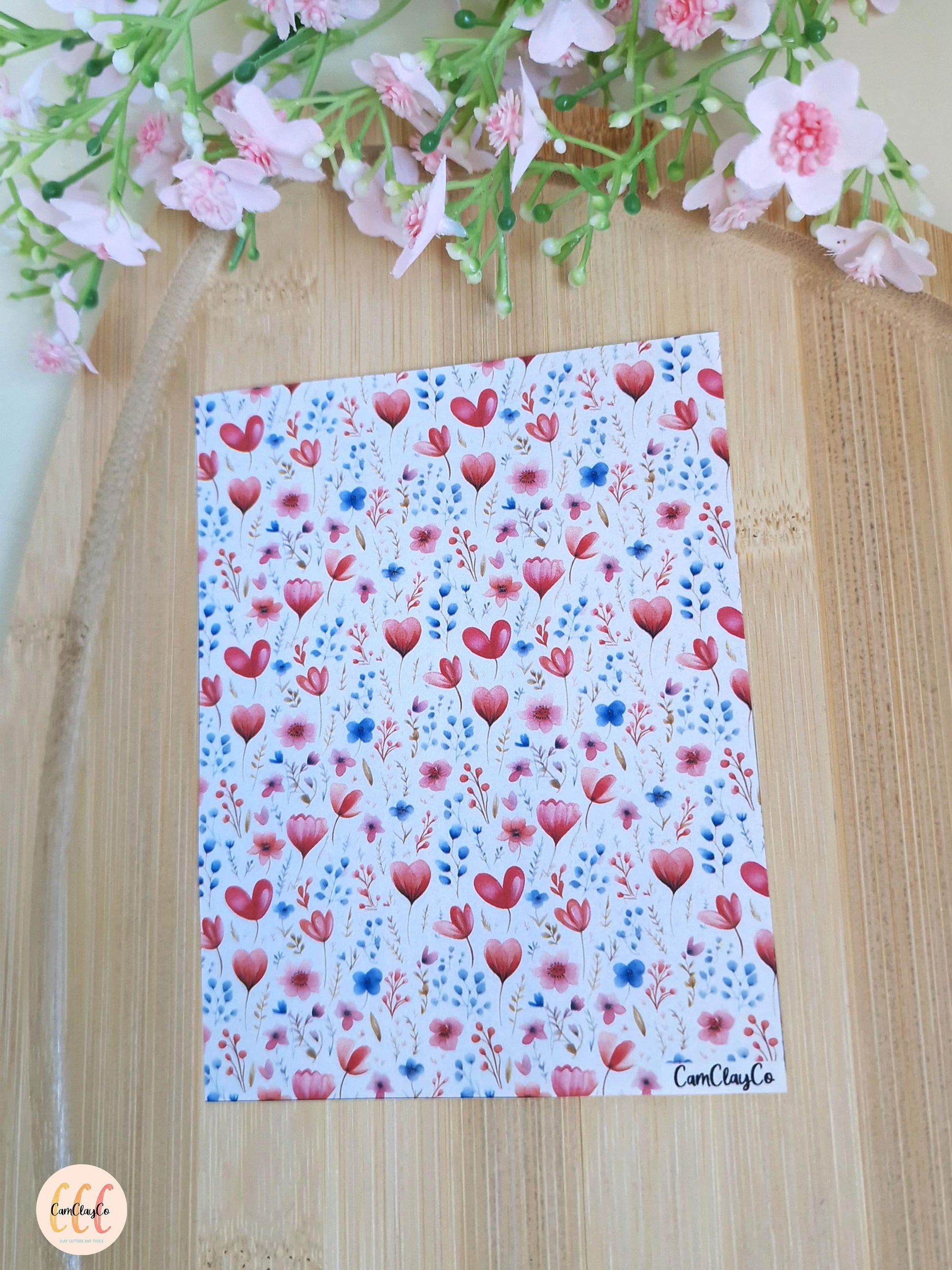 Feuille de transfert soluble à l'eau - Watercolor Valentine 03