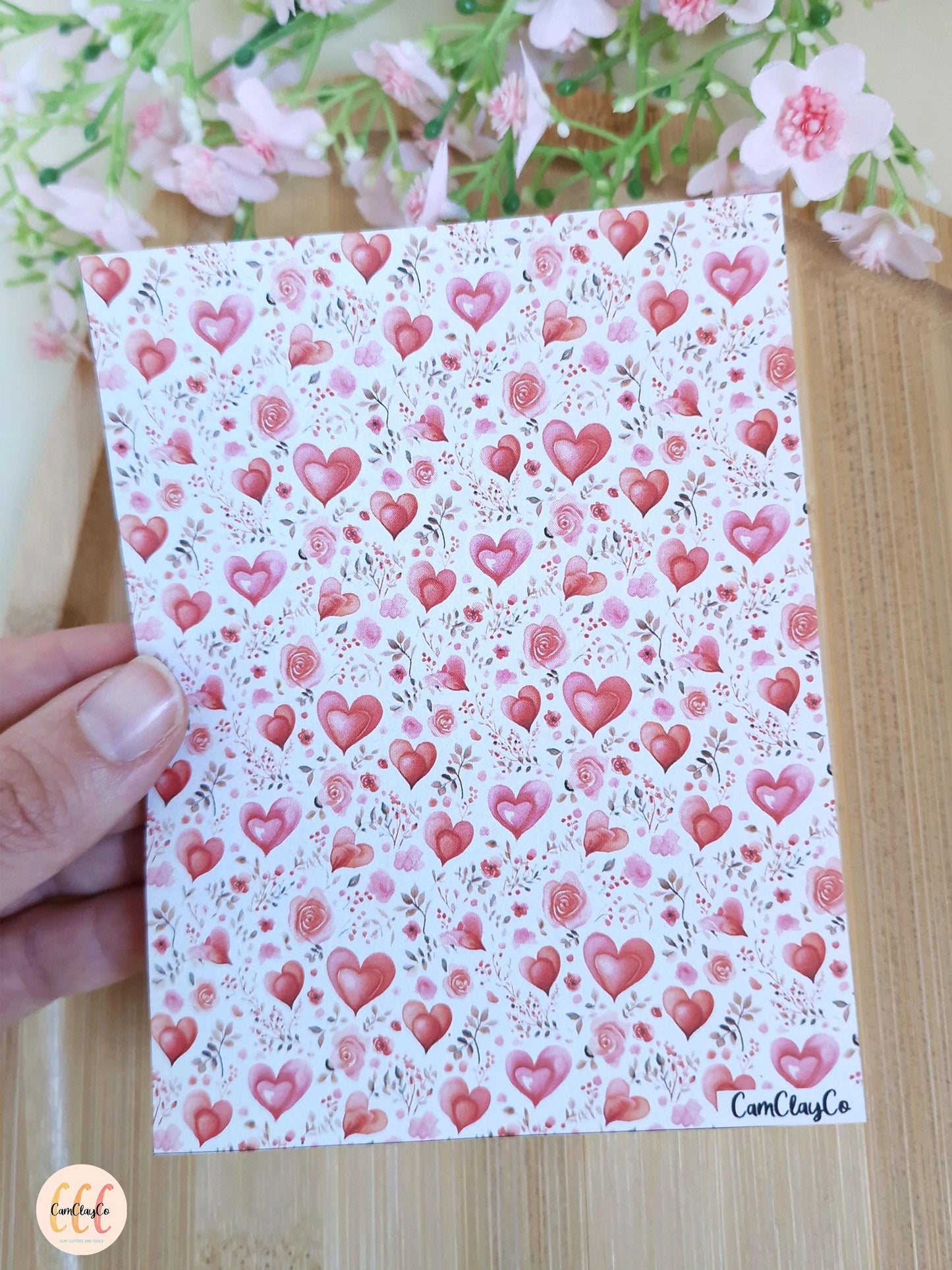 Feuille de transfert soluble à l'eau - Watercolor Valentine 04