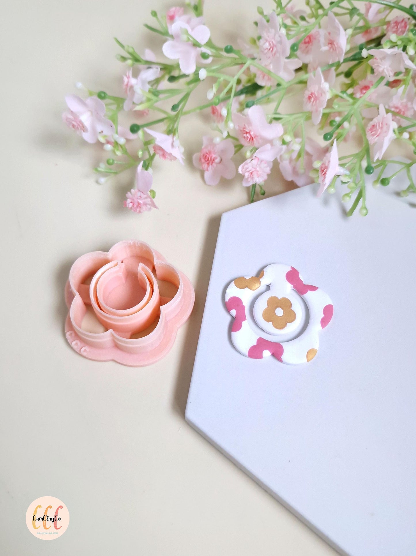 Emporte-pièce 3D marque-pages en forme de fleurs pour la fabrication d'accessoires en argile polymère