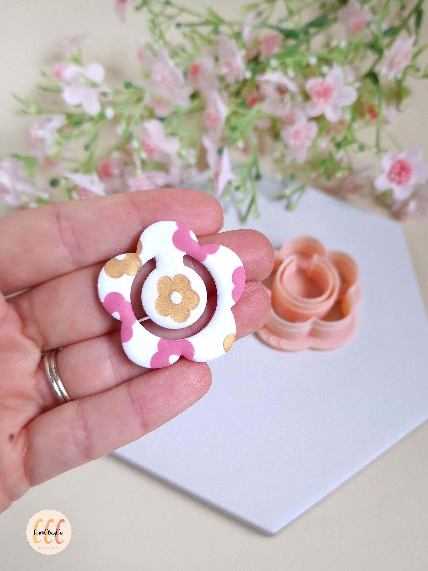 Emporte-pièce 3D marque-pages en forme de fleurs pour la fabrication d'accessoires en argile polymère