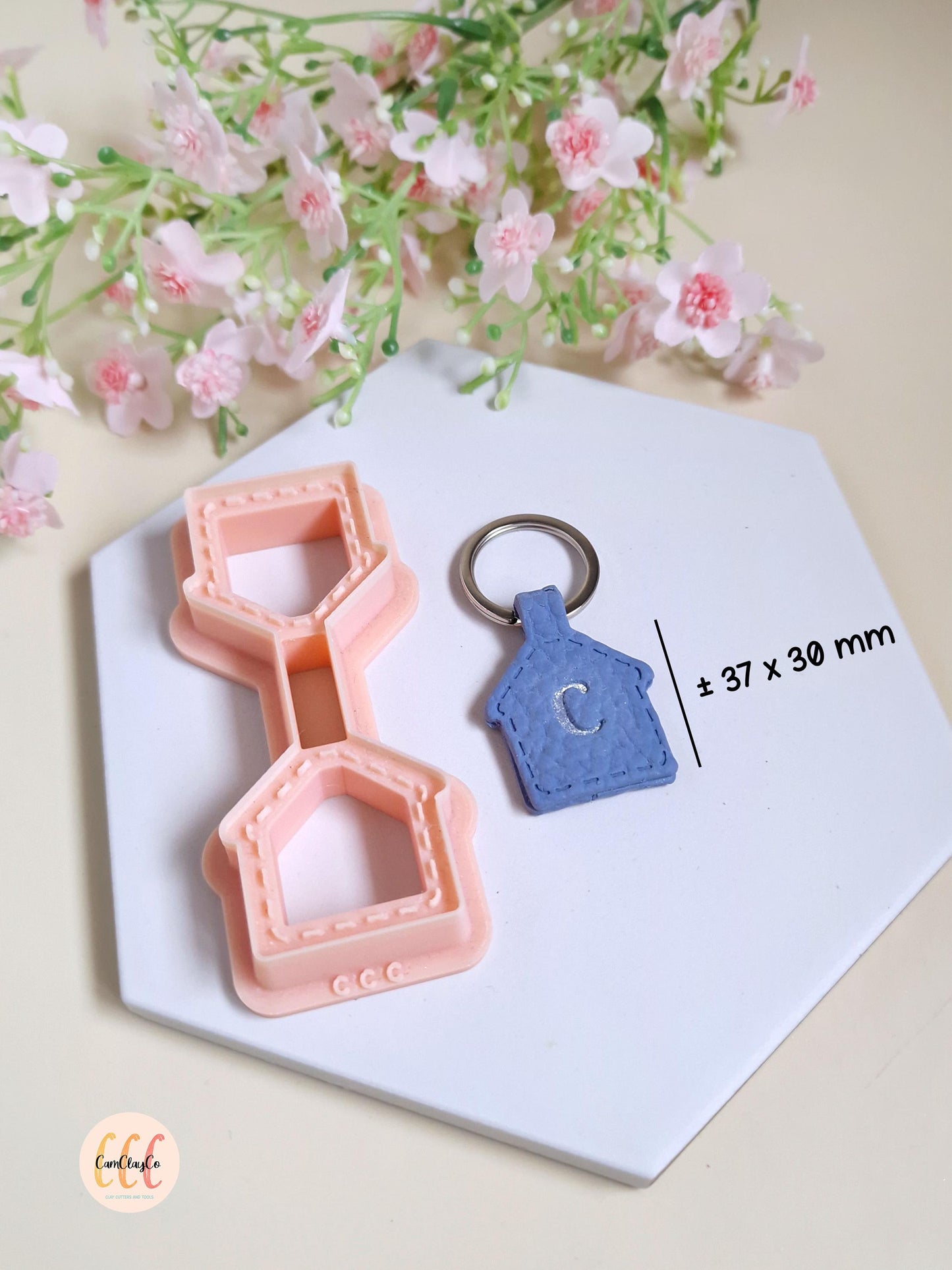 Emporte-pièce 3D porte-clés pour les créations en argile polymère - Porte-clés maison