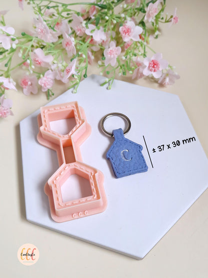 Emporte-pièce 3D porte-clés pour les créations en argile polymère - Porte-clés maison