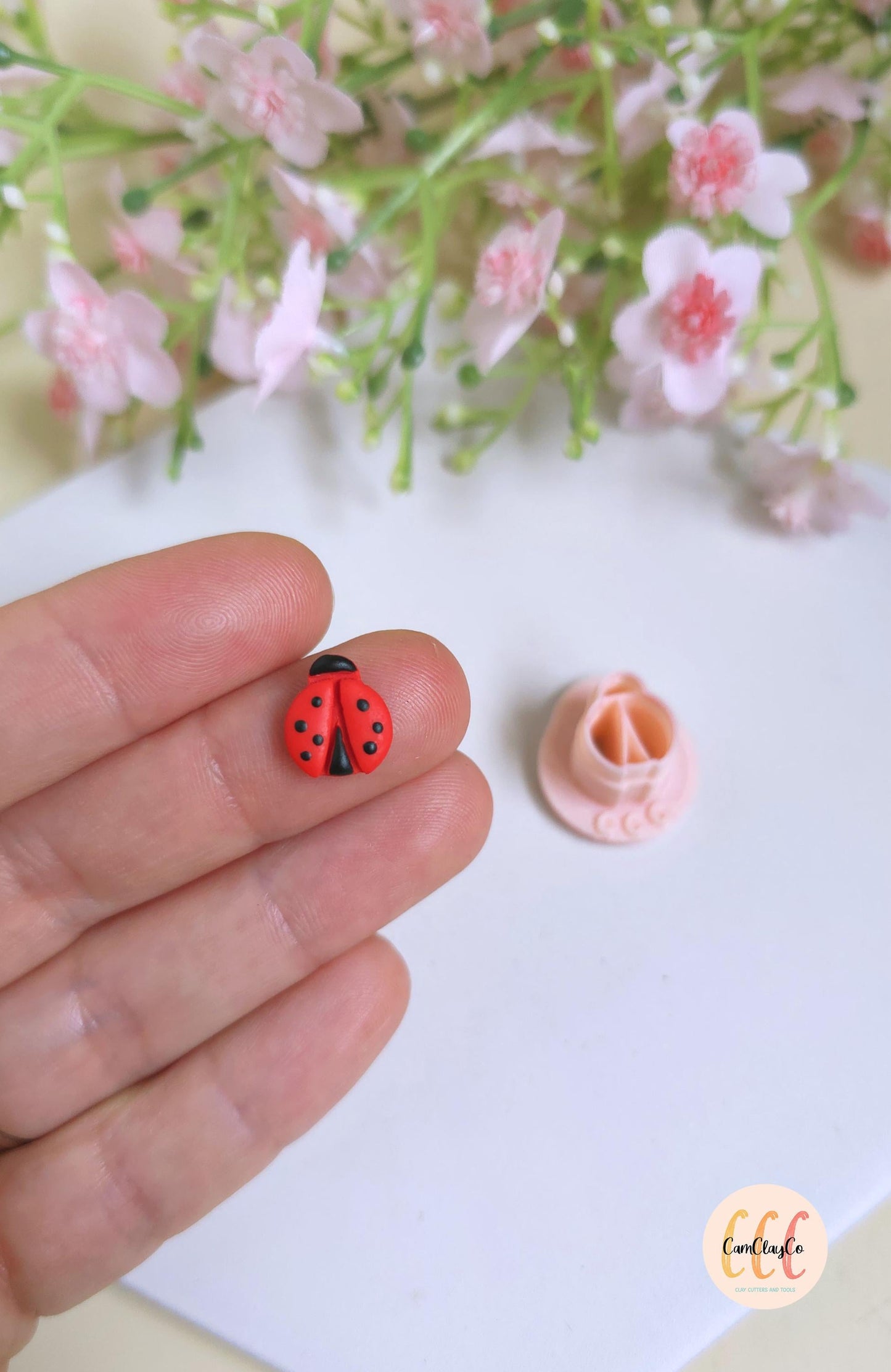 Emporte-pièce 3D en forme de petite coccinelle pour la fabrication de bijoux en argile polymère