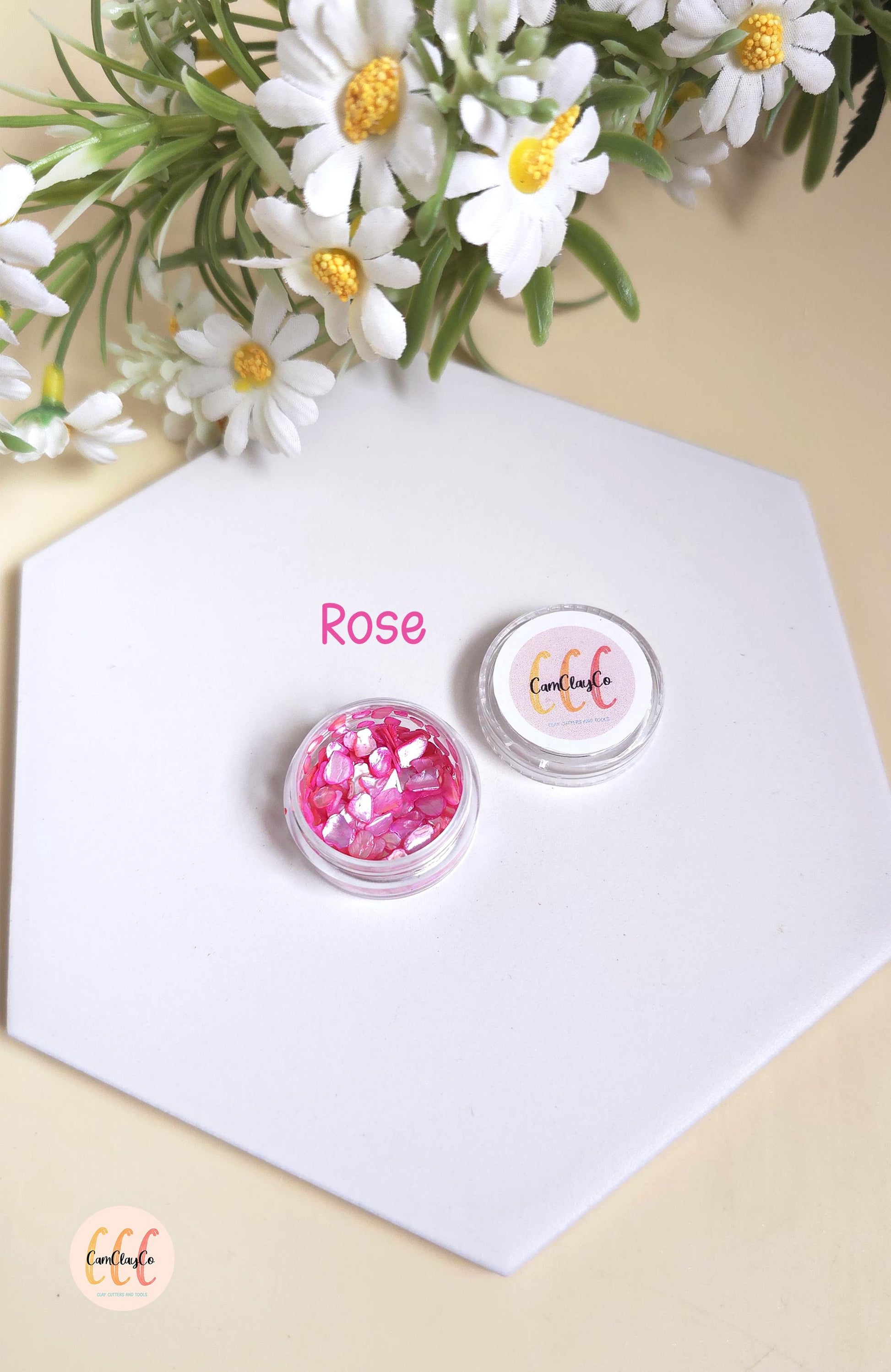 Éclats de coquillage, différentes couleurs, pour la création de bijoux en argile polymère