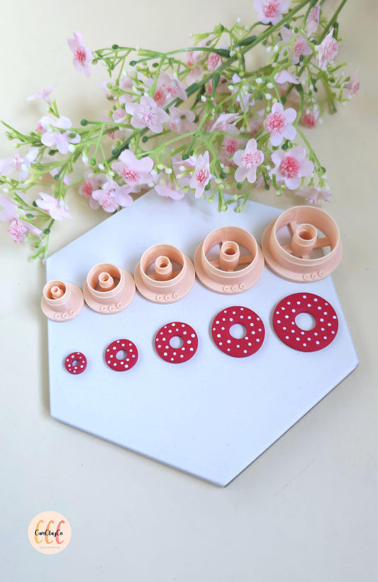 Emporte-pièce 3D en forme de cercle donut pour la fabrication de bijoux en argile polymère, créoles interchangeables, pampilles