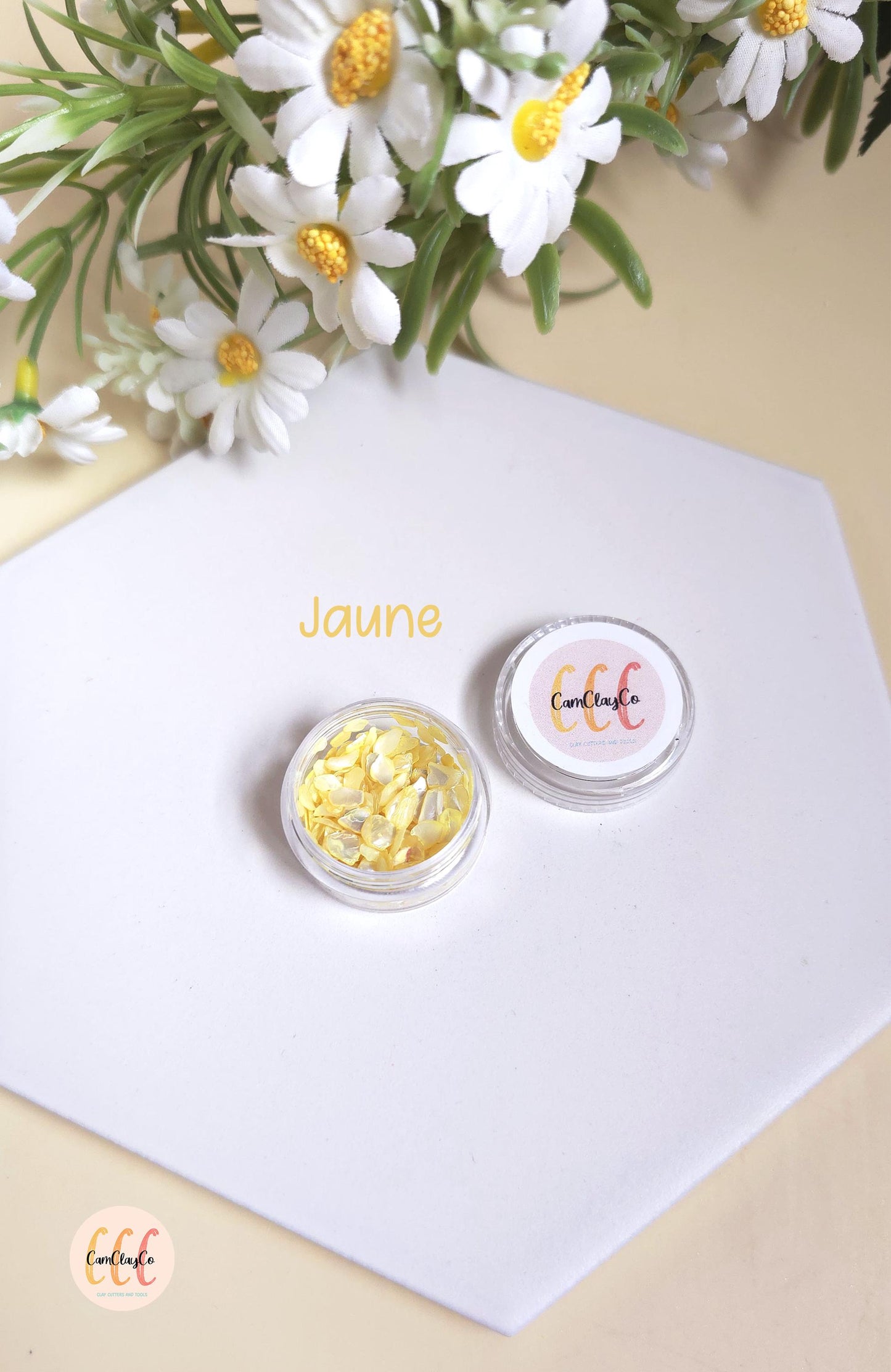 Éclats de coquillage, différentes couleurs, pour la création de bijoux en argile polymère