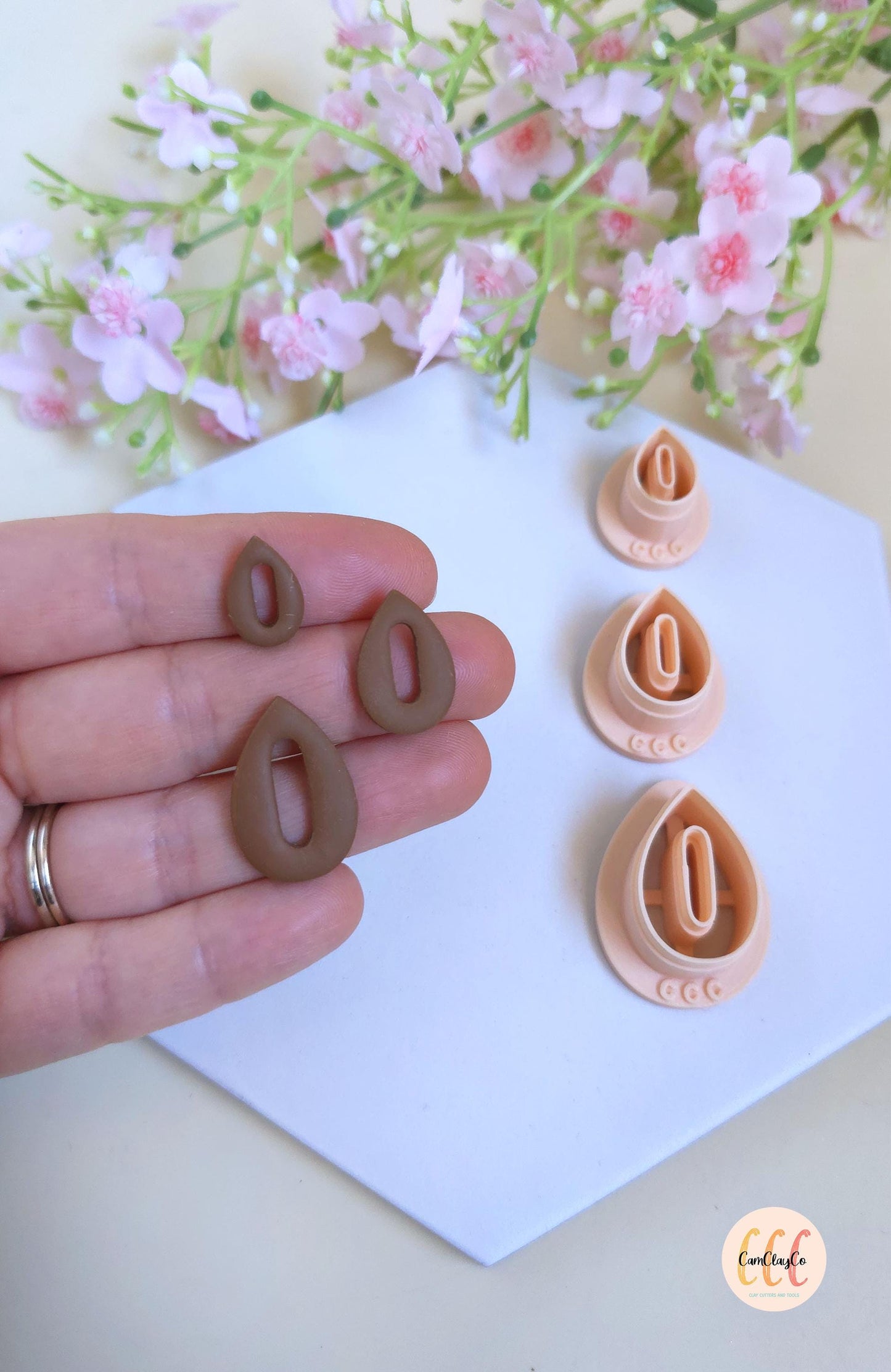 Emporte-pièces 3D en forme de gouttes donut ovale pour la fabrication de bijoux en argile polymère, créoles interchangeables, pampilles