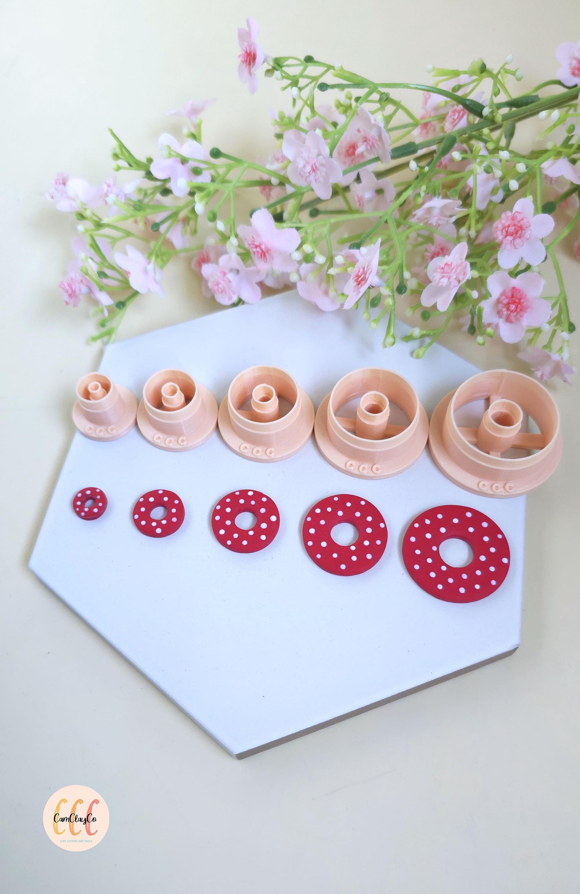 Emporte-pièce 3D en forme de cercle donut pour la fabrication de bijoux en argile polymère, créoles interchangeables, pampilles