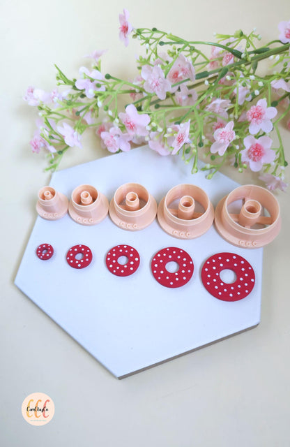 Emporte-pièce 3D en forme de cercle donut pour la fabrication de bijoux en argile polymère, créoles interchangeables, pampilles