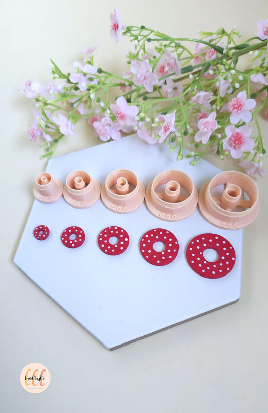 Emporte-pièce 3D en forme de cercle donut pour la fabrication de bijoux en argile polymère, créoles interchangeables, pampilles