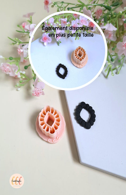 Emporte-pièces 3D forme festonnée pour la fabrication de bijoux en argile polymère, créoles interchangeables, pampilles