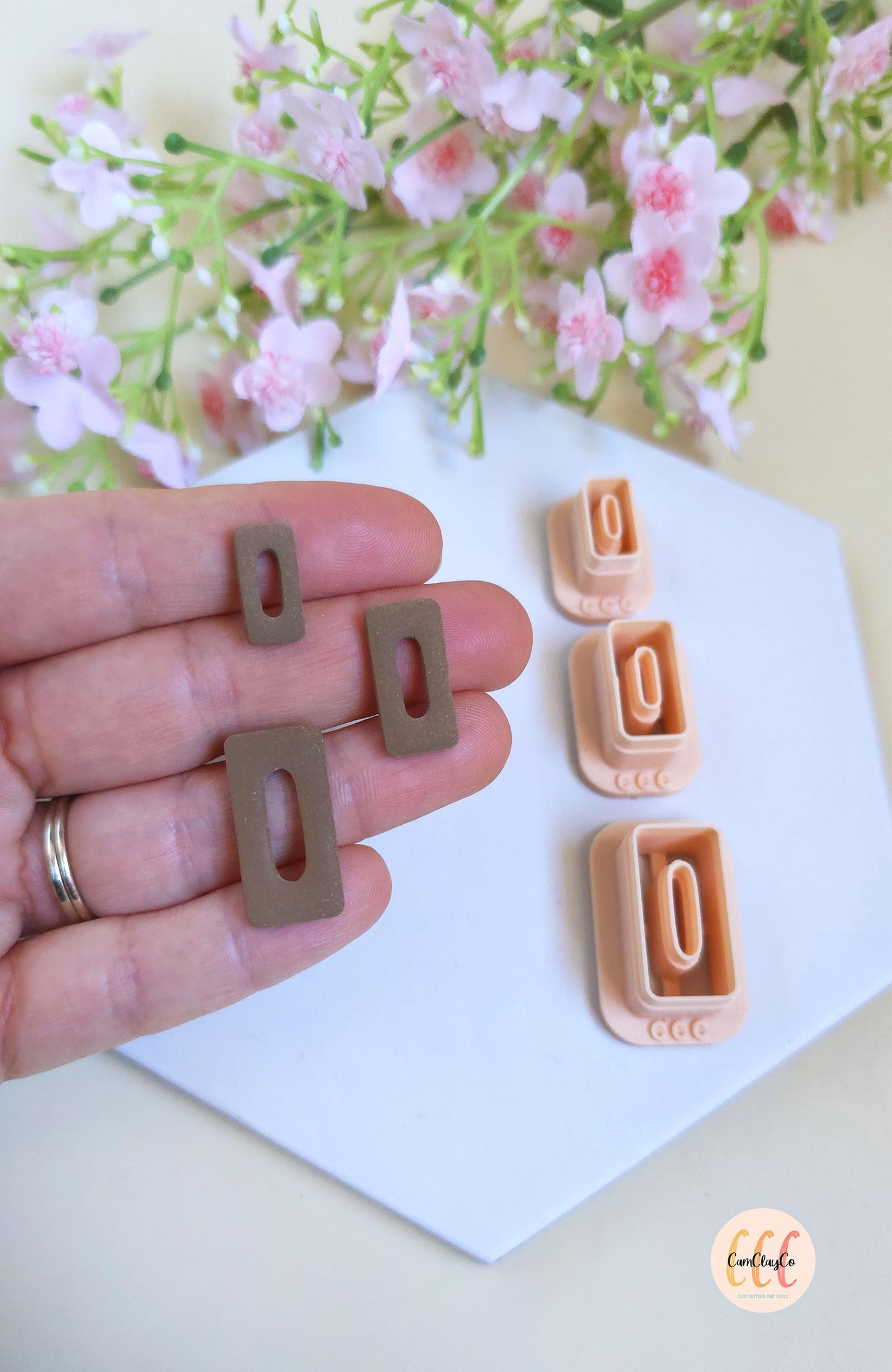 Emporte-pièces 3D en forme de rectangles donut ovale pour la fabrication de bijoux en argile polymère, créoles interchangeables, pampilles