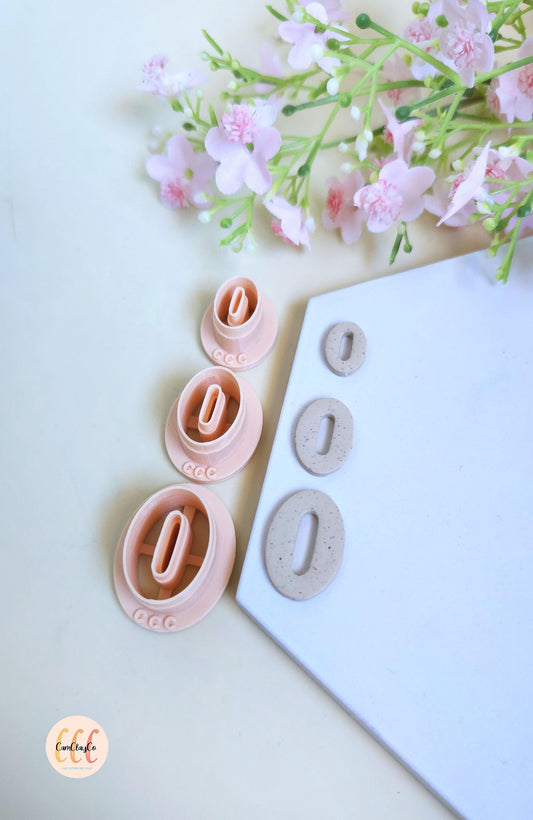 Emporte-pièces 3D en forme d'ovales donut ovale pour la fabrication de bijoux en argile polymère, créoles interchangeables, pampilles