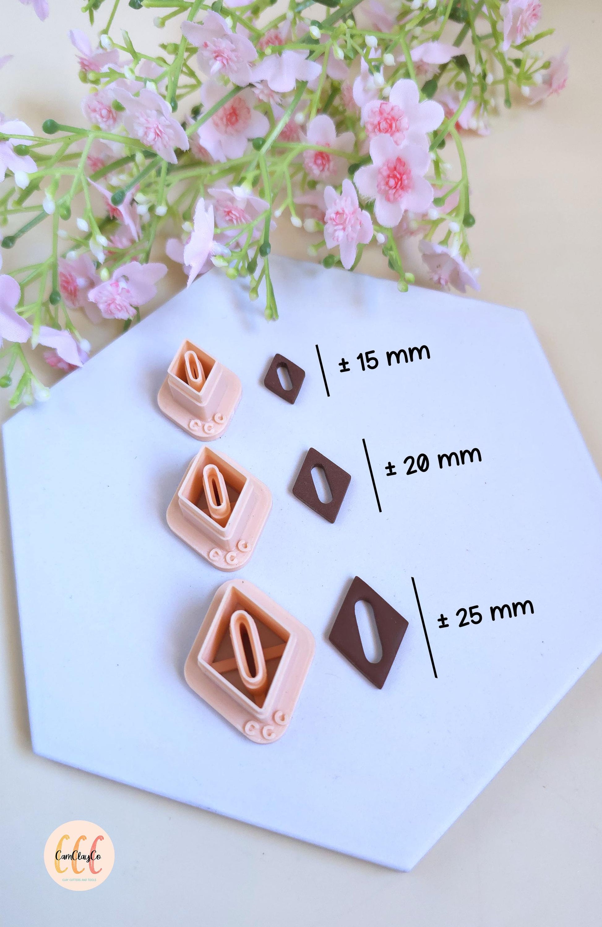 Emporte-pièces 3D en forme de losanges donut ovale pour la fabrication de bijoux en argile polymère, créoles interchangeables, pampilles
