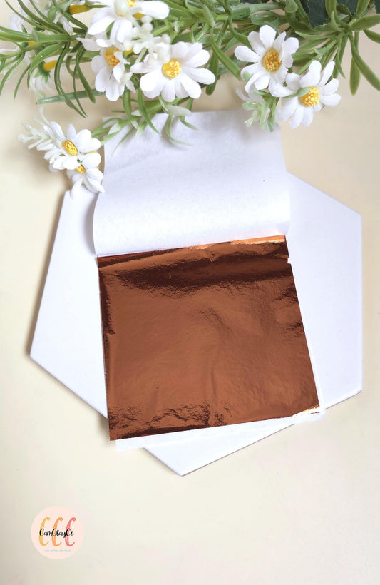10 feuilles d'or - Cuivre - Outil pour argile polymère et résine