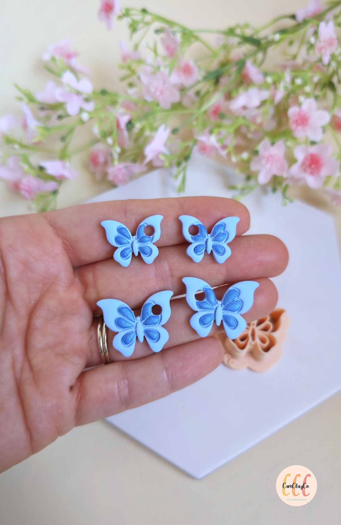 Emporte-pièces 3D en forme de papillons pour la fabrication de bijoux en argile polymère, créoles interchangeables, pampilles