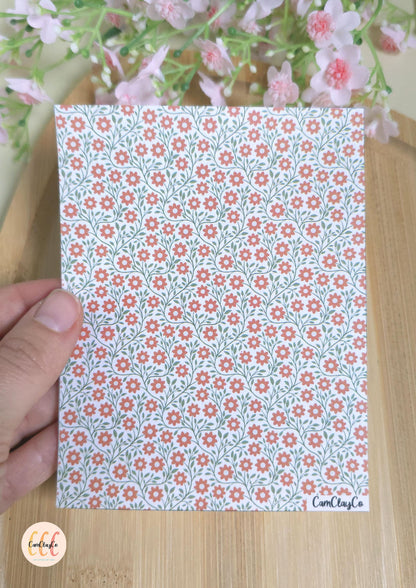 Feuille de transfert soluble à l'eau - Fleurs feuilles 05