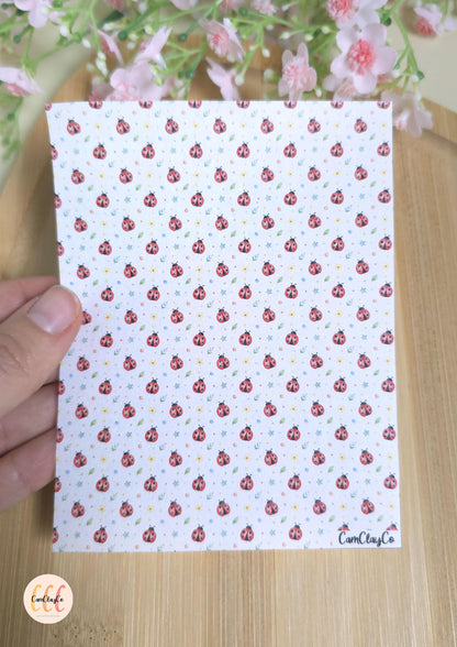 Feuille de transfert soluble à l'eau - Ladybug 01