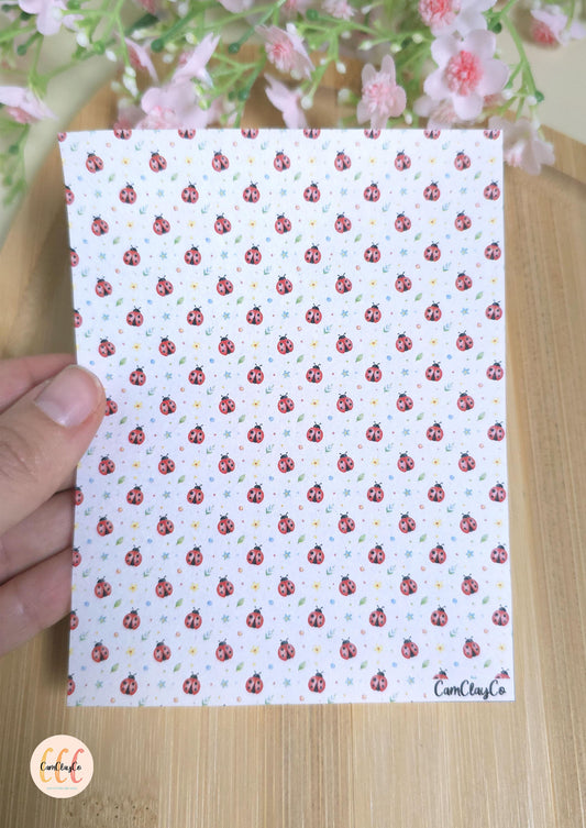 Feuille de transfert soluble à l'eau - Ladybug 01