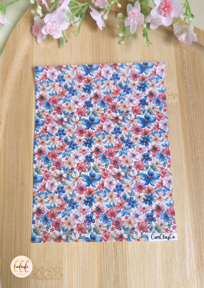 Feuille de transfert soluble à l'eau - Spring flowers 029