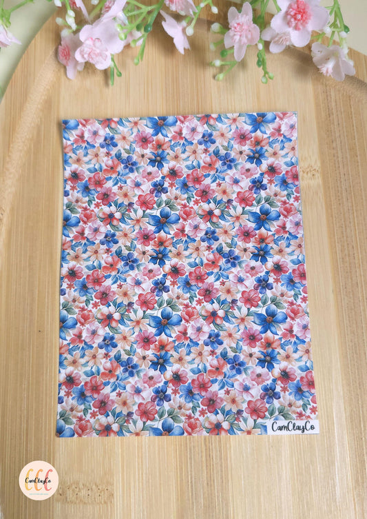 Feuille de transfert soluble à l'eau - Spring flowers 029
