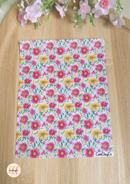 Feuille de transfert soluble à l'eau - Spring flowers 037