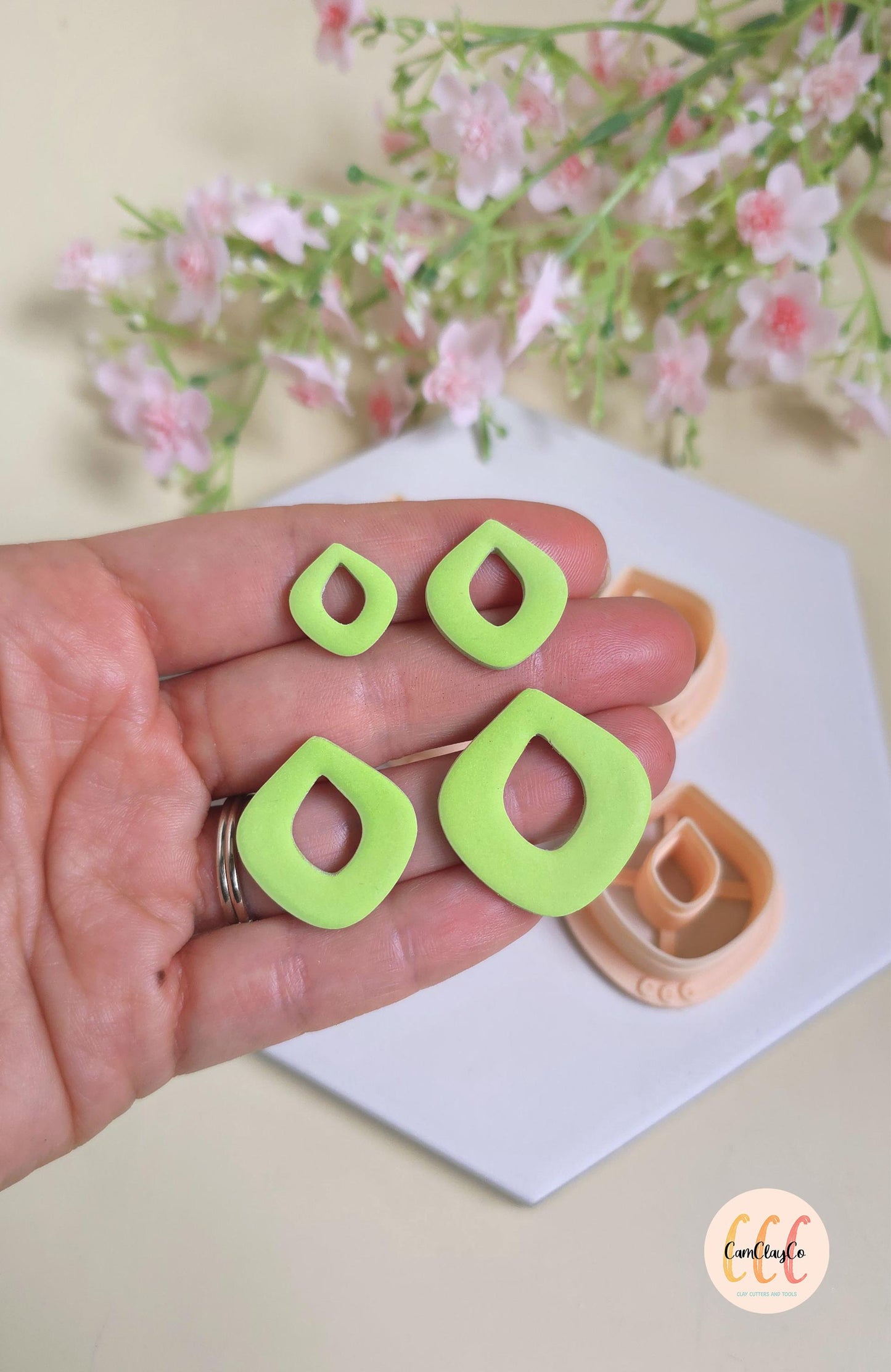 Emporte-pièces 3D forme de grosses gouttes organiques pour la fabrication de bijoux en argile polymère, créoles interchangeables, pampilles