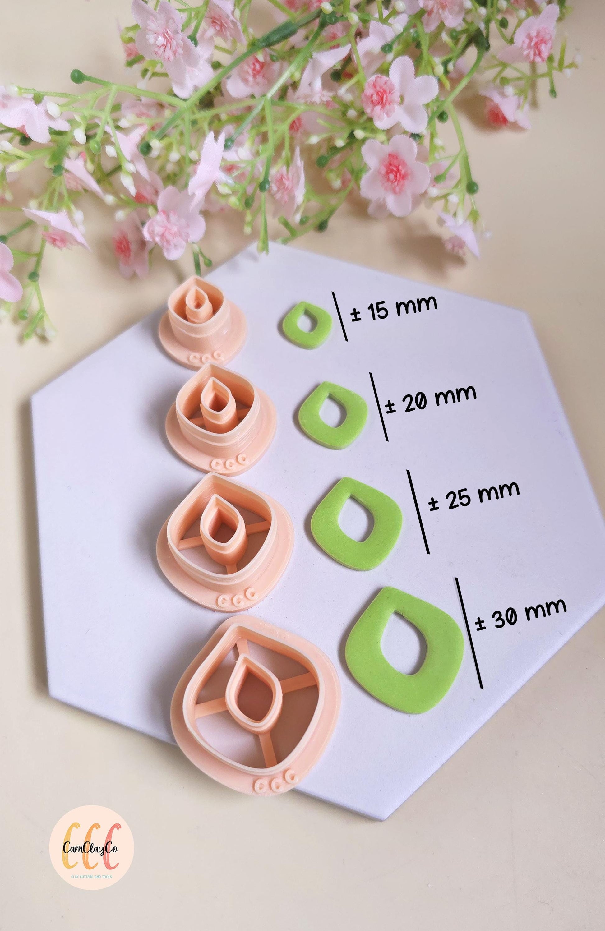 Emporte-pièces 3D forme de grosses gouttes organiques pour la fabrication de bijoux en argile polymère, créoles interchangeables, pampilles