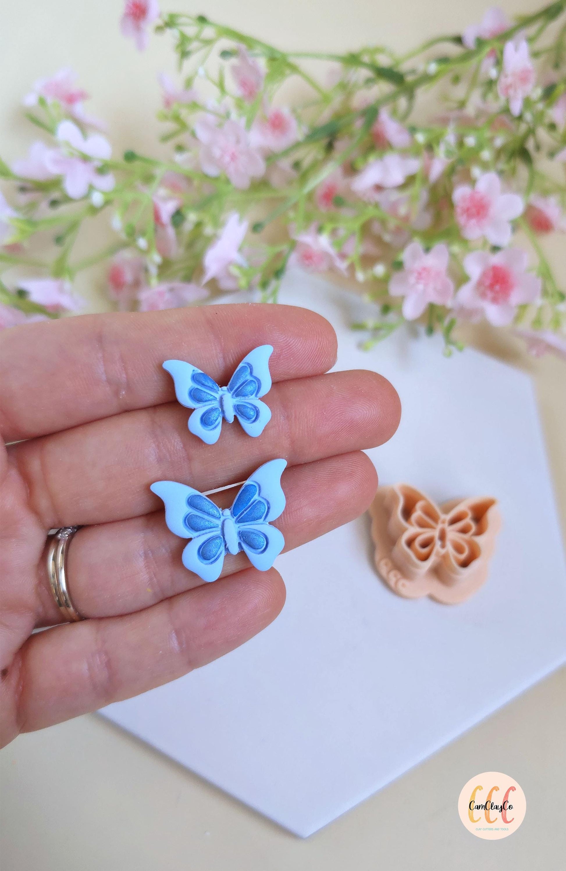 Emporte-pièces 3D en forme de papillons pour la fabrication de bijoux en argile polymère, créoles interchangeables, pampilles