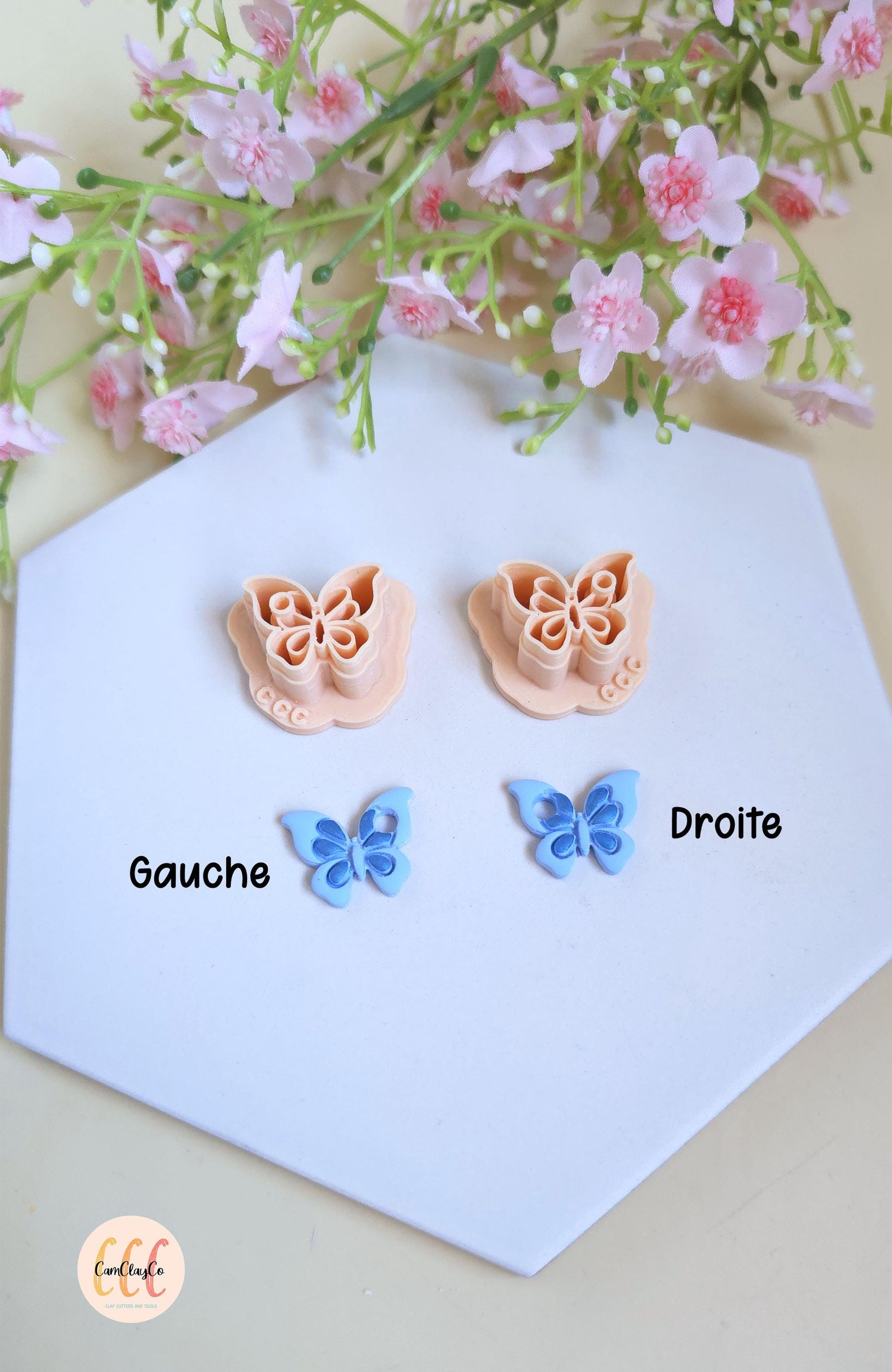 Emporte-pièces 3D en forme de papillons pour la fabrication de bijoux en argile polymère, créoles interchangeables, pampilles
