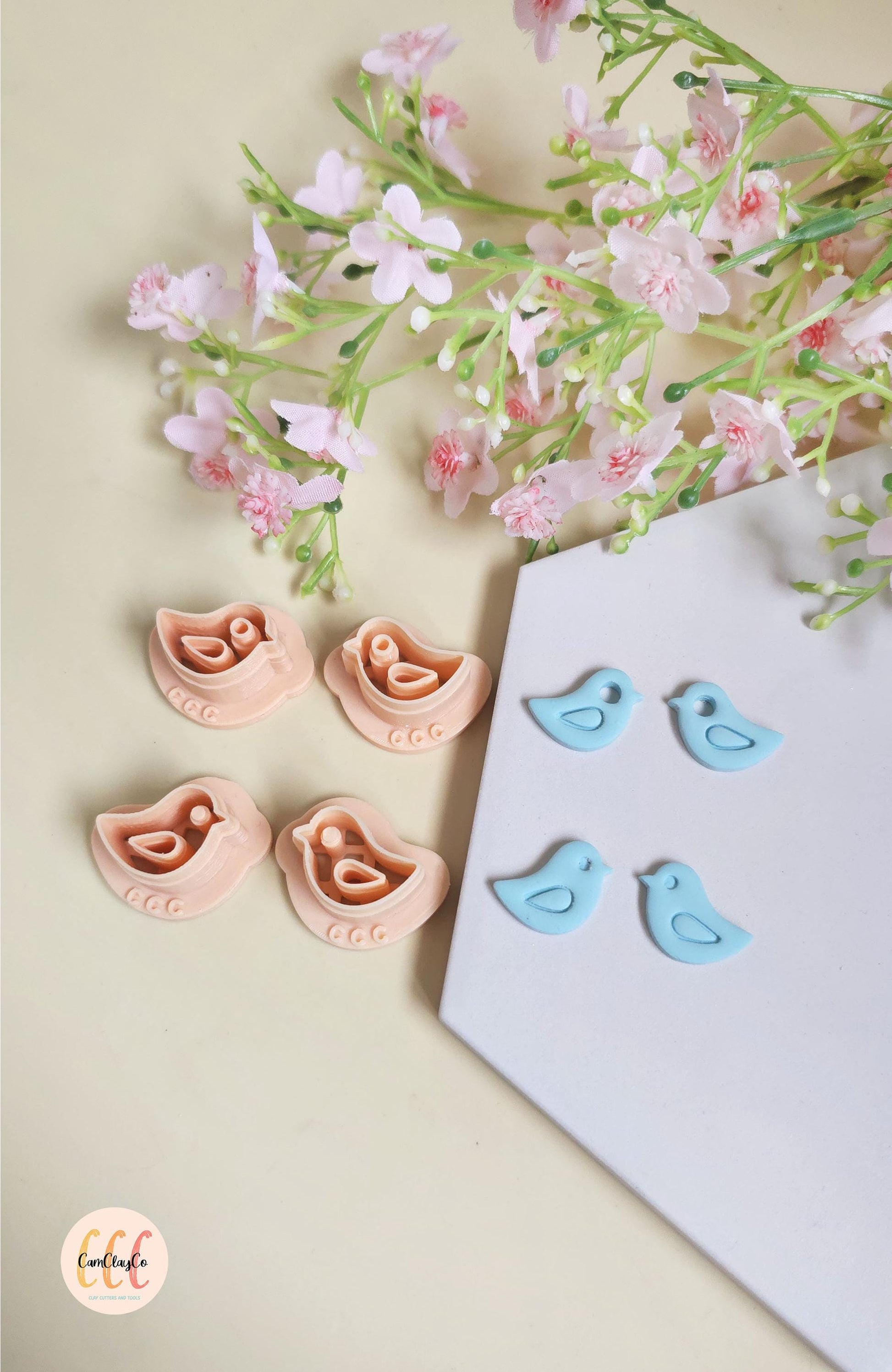 Emporte-pièces 3D en forme de petits oiseaux pour la fabrication de bijoux en argile polymère, créoles interchangeables, pampilles