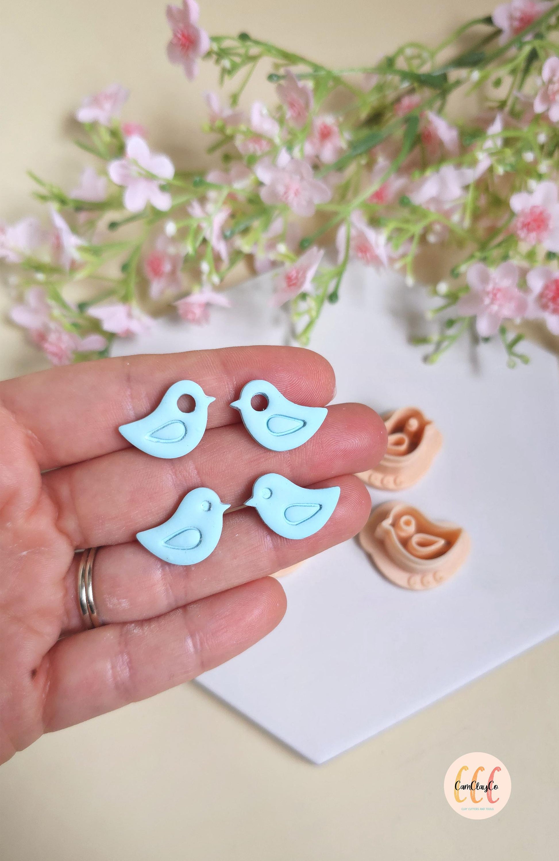 Emporte-pièces 3D en forme de petits oiseaux pour la fabrication de bijoux en argile polymère, créoles interchangeables, pampilles