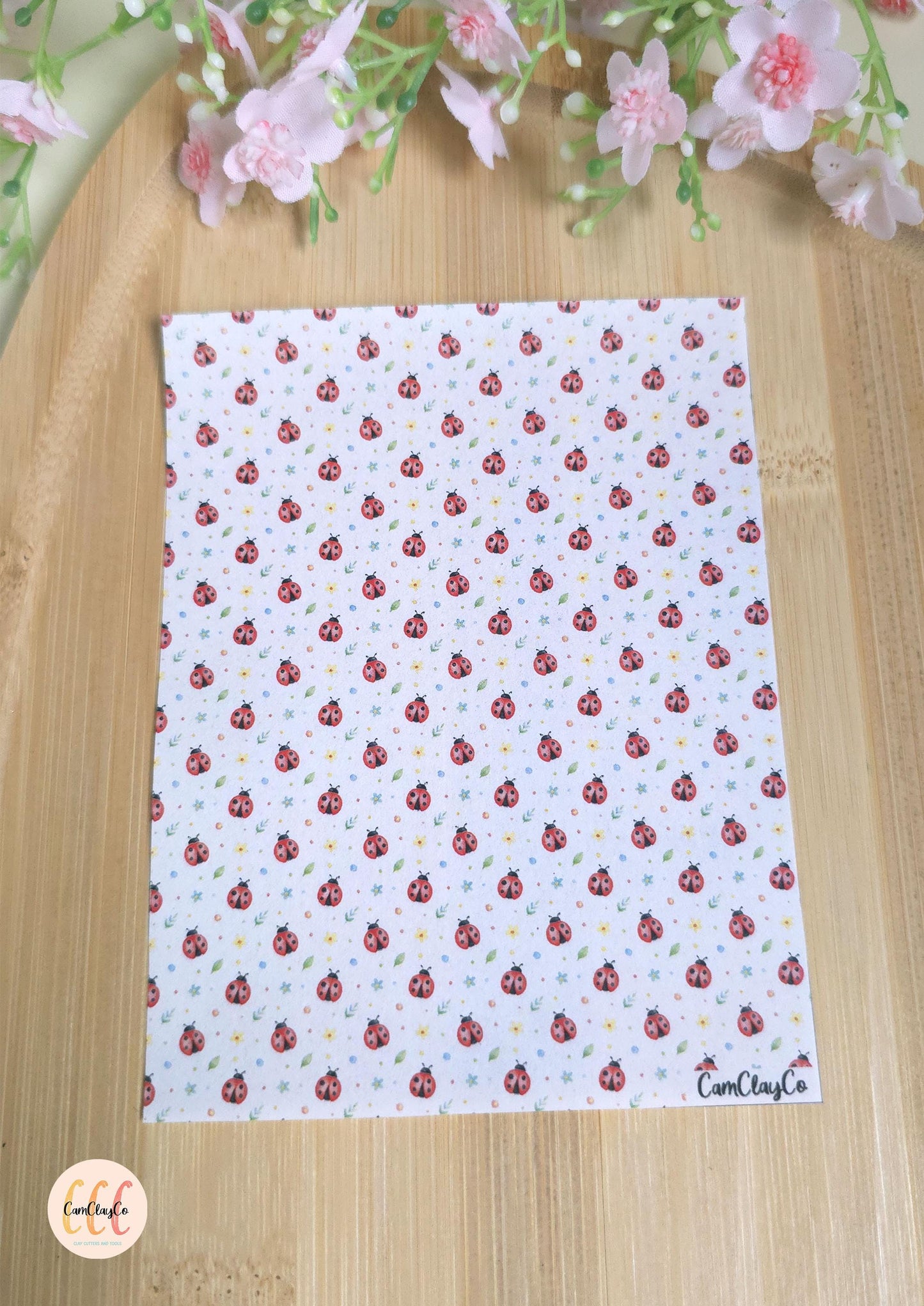 Feuille de transfert soluble à l'eau - Ladybug 01