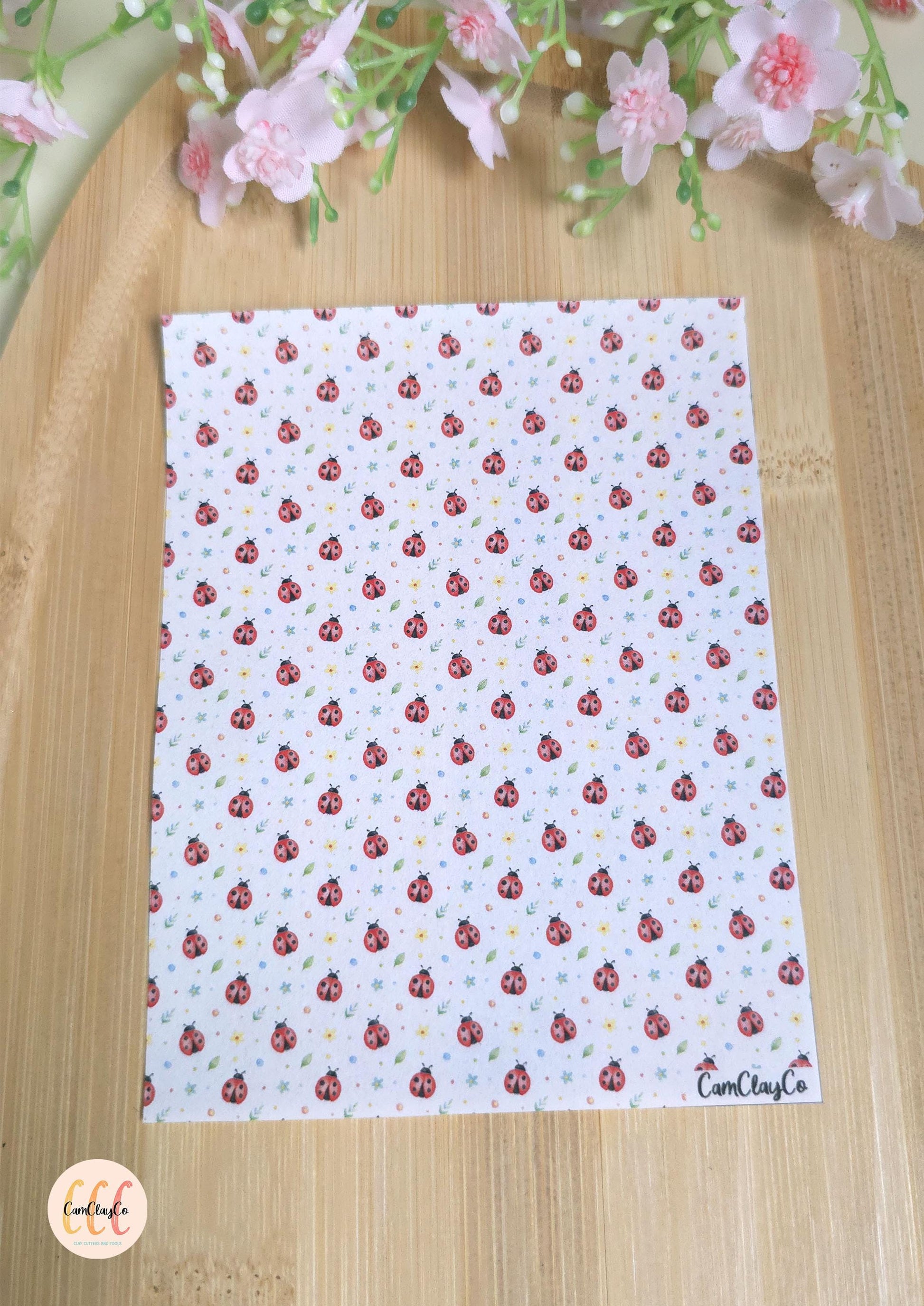 Feuille de transfert soluble à l'eau - Ladybug 01