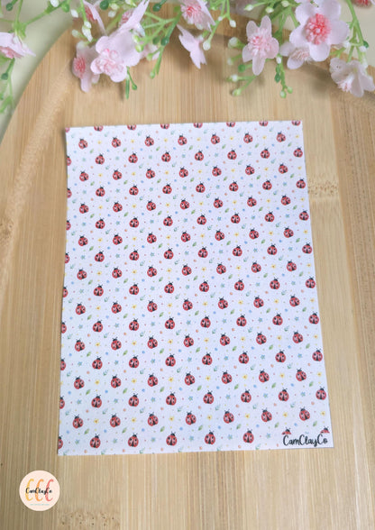 Feuille de transfert soluble à l'eau - Ladybug 01