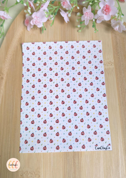 Feuille de transfert soluble à l'eau - Ladybug 01