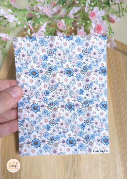 Feuille de transfert soluble à l'eau - Pastel flowers 02