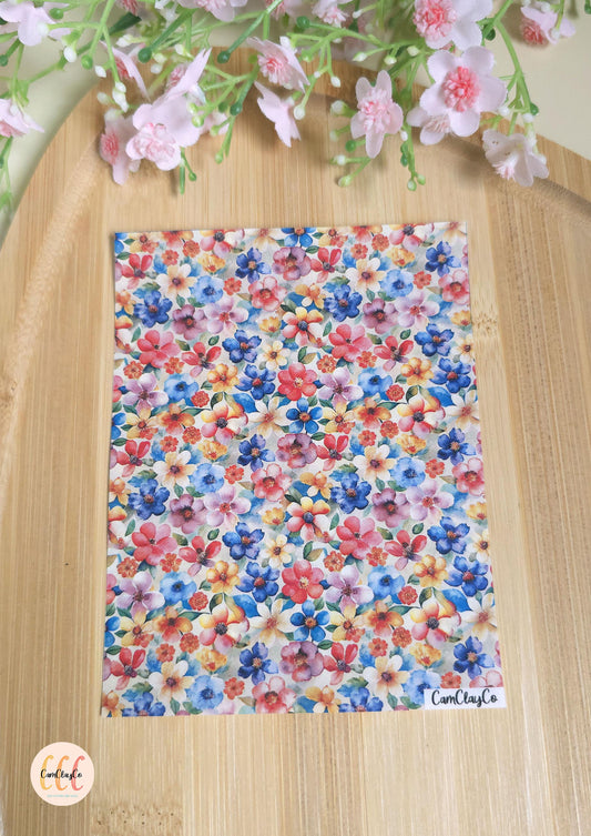 Feuille de transfert soluble à l'eau - Spring flowers 031