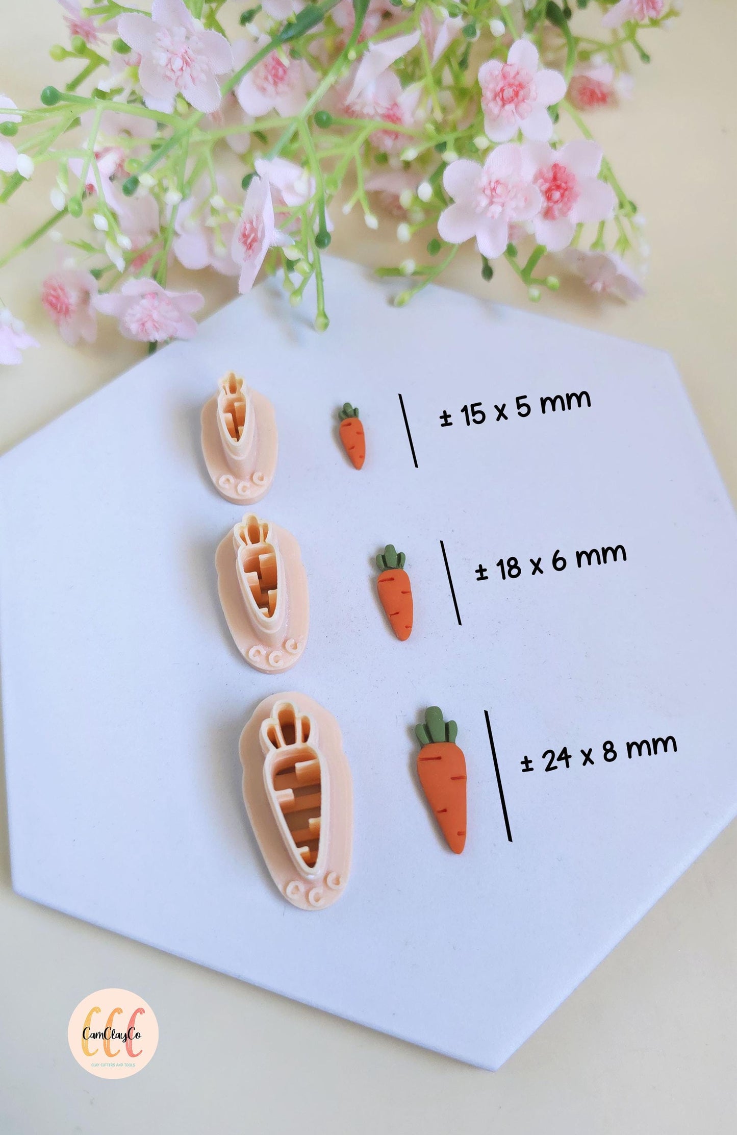 Emporte-pièces 3D en forme de carottes pour la fabrication de bijoux en argile polymère