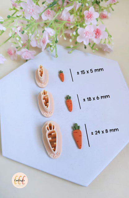 Emporte-pièces 3D en forme de carottes pour la fabrication de bijoux en argile polymère