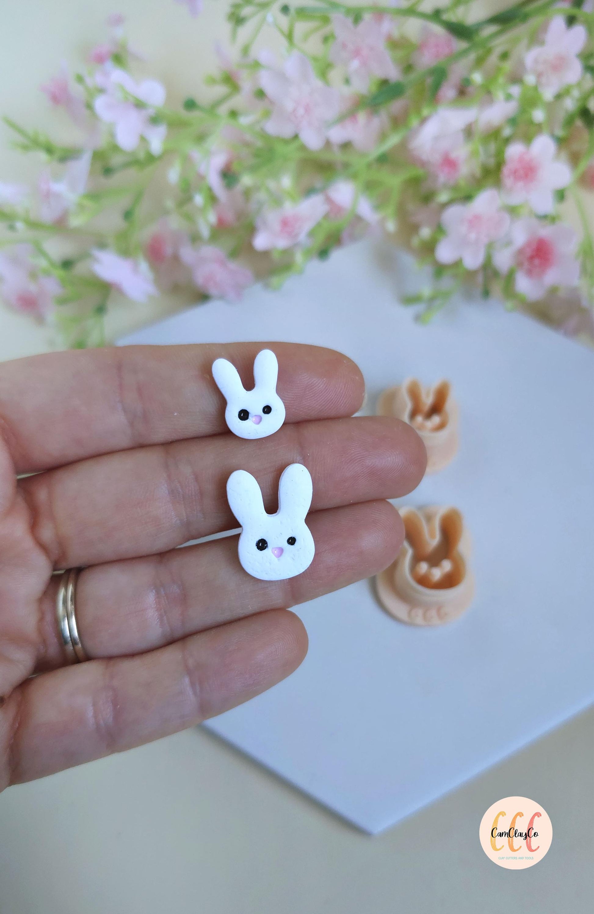 Emporte-pièces 3D en forme de têtes de lapins pour la fabrication de bijoux en argile polymère