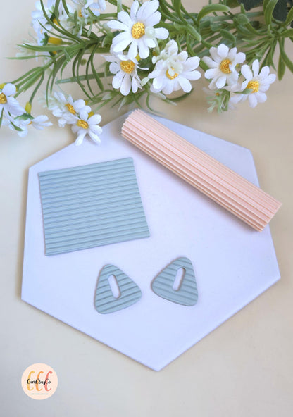 Rouleau texture 3D lignes larges pour la fabrication de bijoux en argile polymère