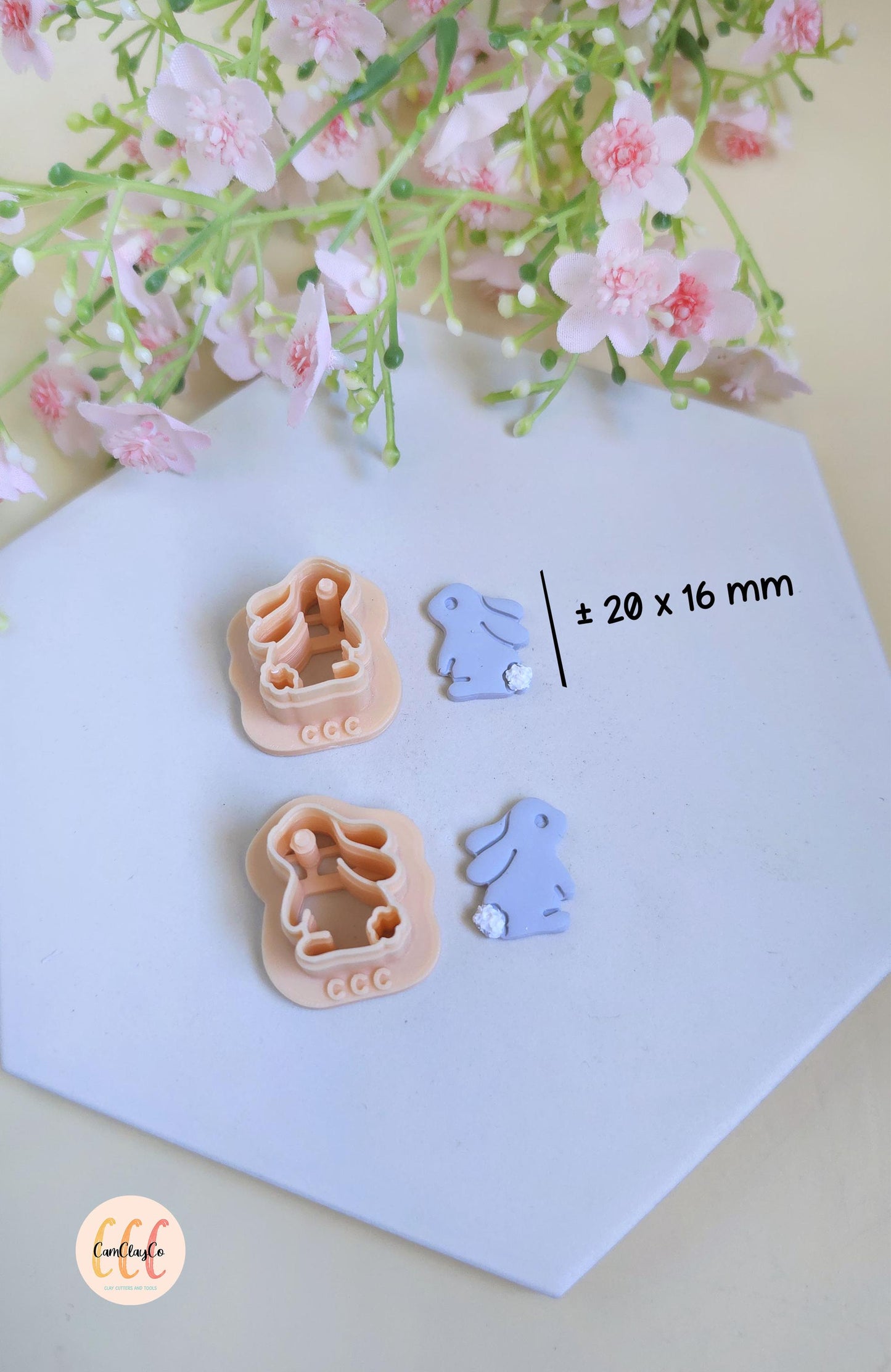 Emporte-pièces 3D en forme de lapins pour la fabrication de bijoux en argile polymère, créoles interchangeables, pampilles