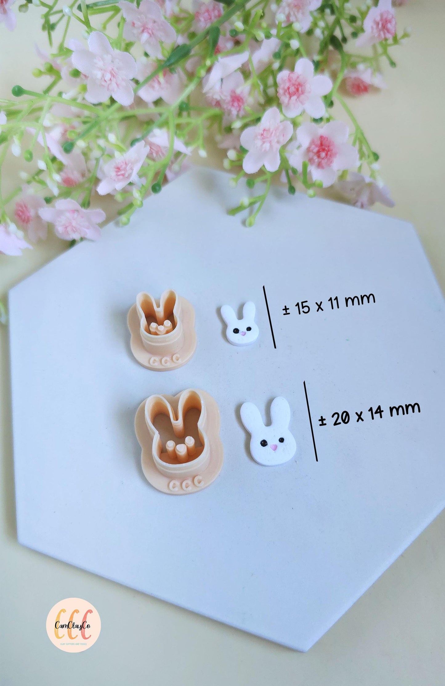 Emporte-pièces 3D en forme de têtes de lapins pour la fabrication de bijoux en argile polymère