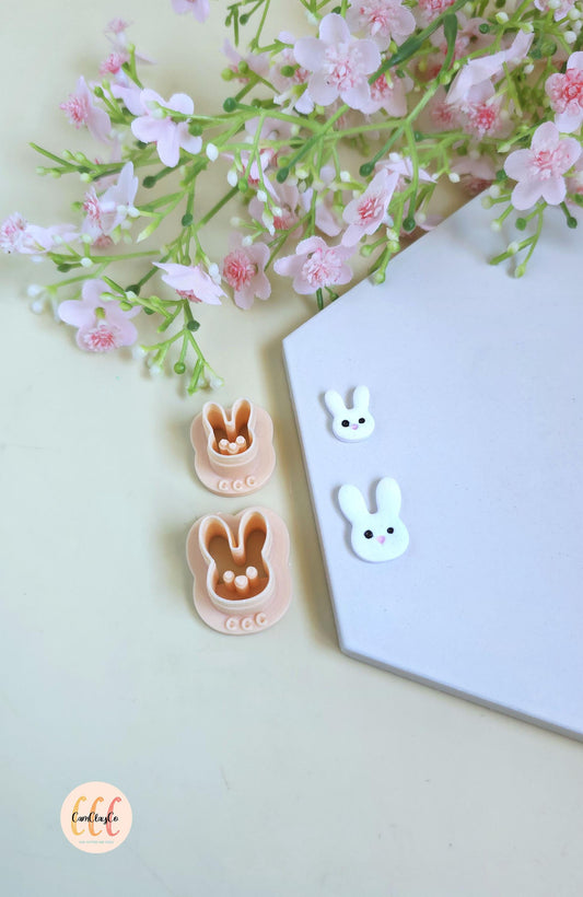 Emporte-pièces 3D en forme de têtes de lapins pour la fabrication de bijoux en argile polymère