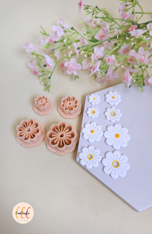 Emporte-pièces 3D en forme de marguerites 8 pétales pour la fabrication de bijoux en argile polymère, créoles interchangeables, pampilles