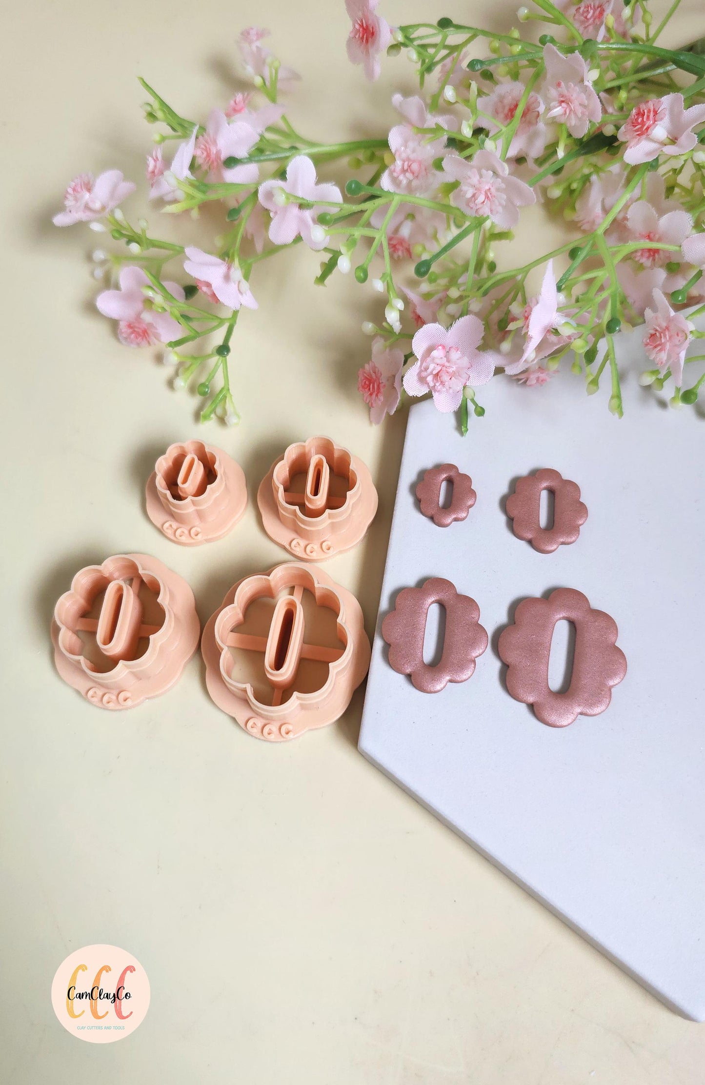 Emporte-pièces fleurs allongées trous ovales pour la fabrication de bijoux en argile polymère, créoles interchangeables, pampilles