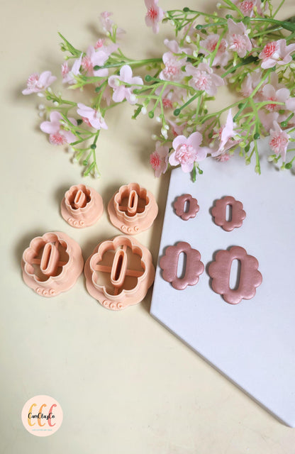 Emporte-pièces fleurs allongées trous ovales pour la fabrication de bijoux en argile polymère, créoles interchangeables, pampilles