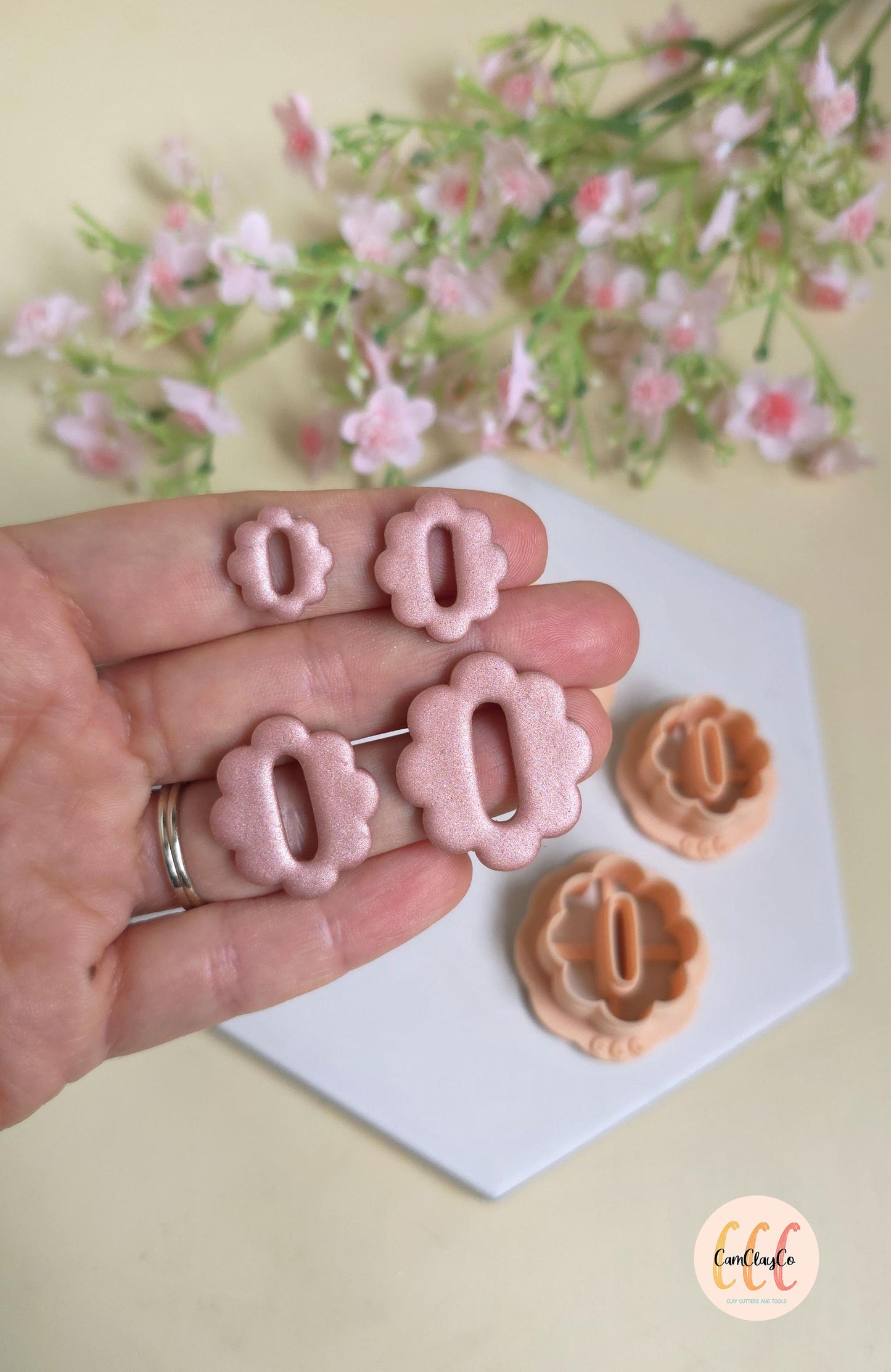 Emporte-pièces fleurs allongées trous ovales pour la fabrication de bijoux en argile polymère, créoles interchangeables, pampilles