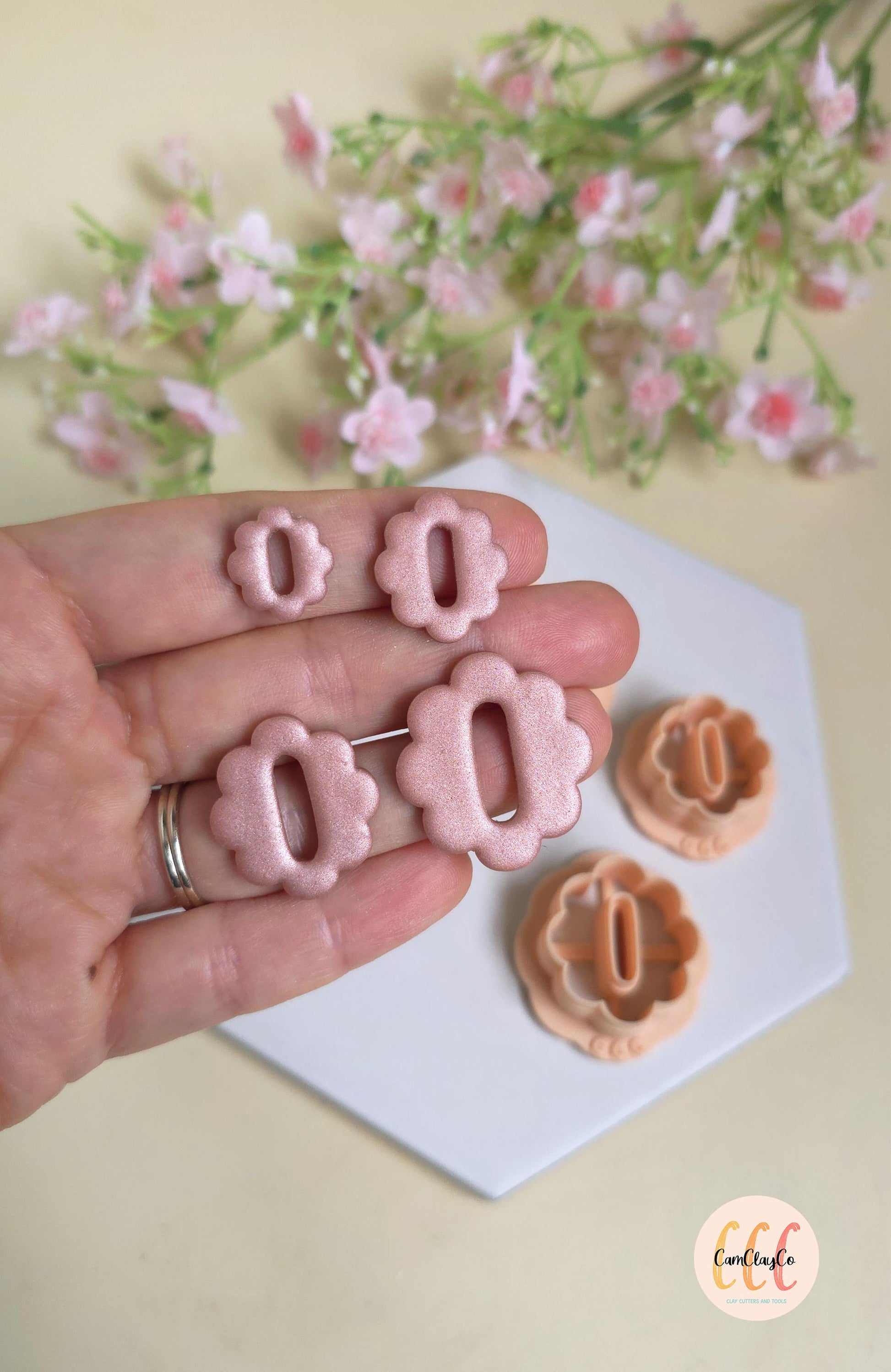 Emporte-pièces fleurs allongées trous ovales pour la fabrication de bijoux en argile polymère, créoles interchangeables, pampilles